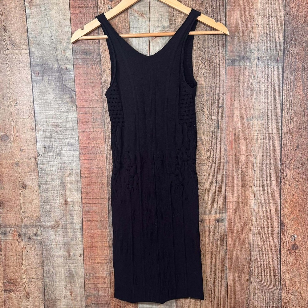 Intimately Free People Bella Coach Seamless Bodycon Dress Black XS Small Goth